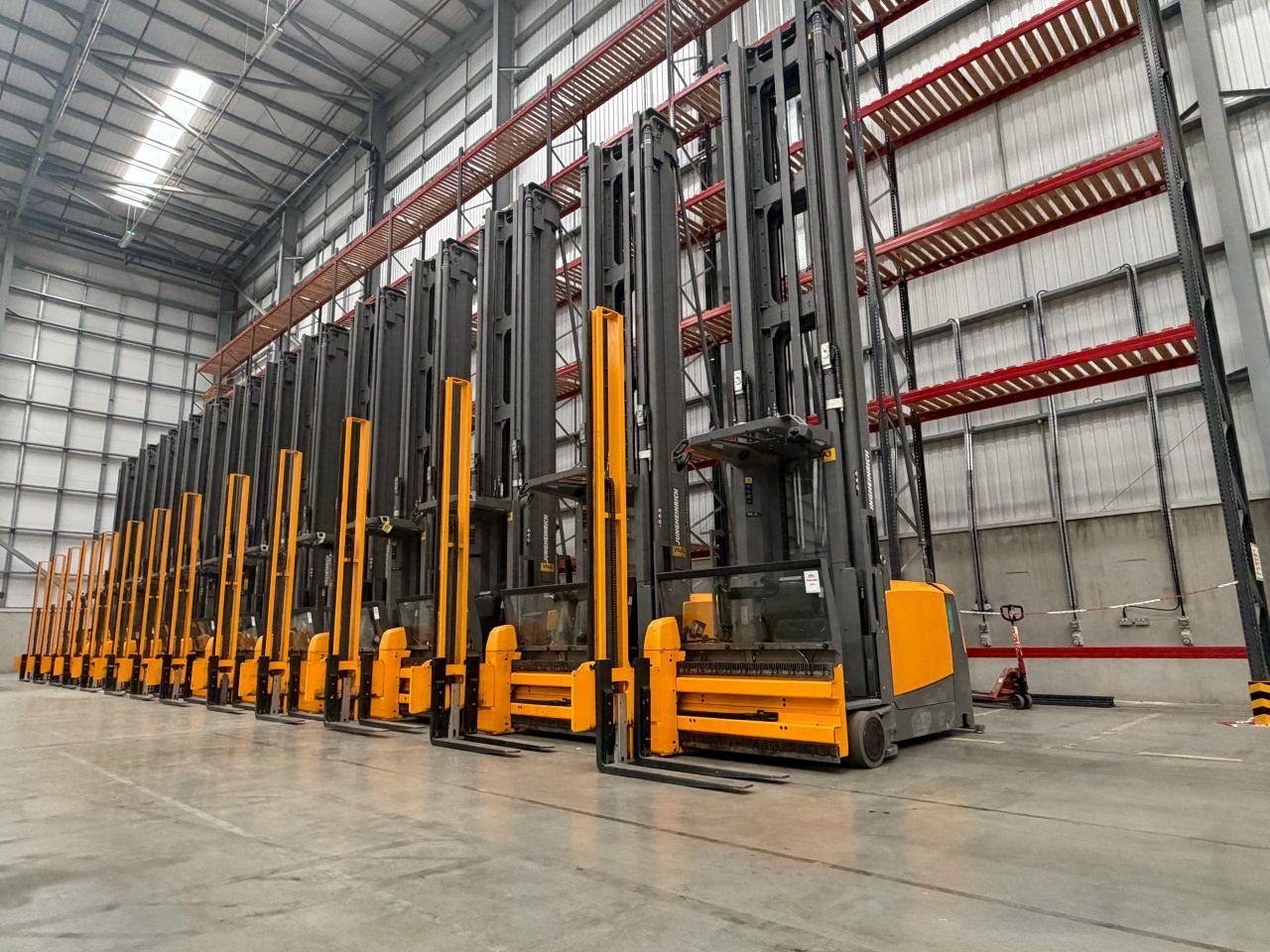 Fleet of Jungheinrich EKX 516 VNA forklifts available for hire